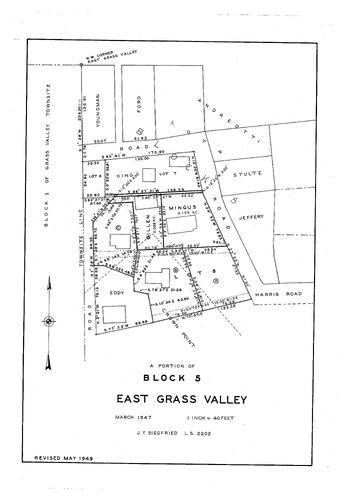 Click to see East Grass Valley, Block 1, 1947 of Allan Beeson Survey Maps Book EL