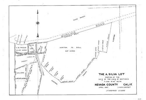 Click to see A. Silva Lot, 1947 of Allan Beeson Survey Maps Book EL