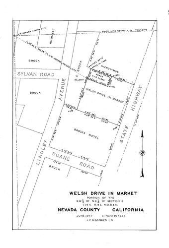 Click to see Welsh Drive In Market, 1947 of Allan Beeson Survey Maps Book EL