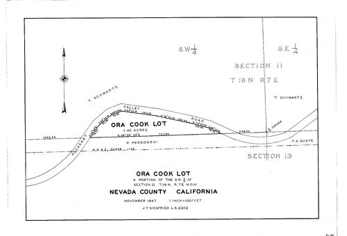 Click to see Pleasant Valley Road, 1947 of Allan Beeson Survey Maps Book EL