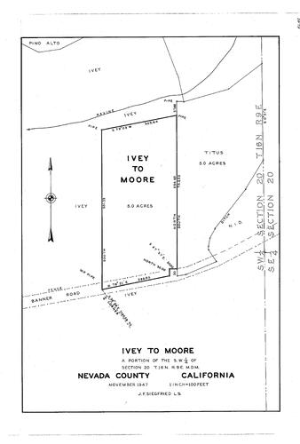 Click to see Ivey to Moore, 1947 of Allan Beeson Survey Maps Book EL