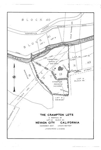 Click to see The Crampton Lots, 1947 of Allan Beeson Survey Maps Book EL