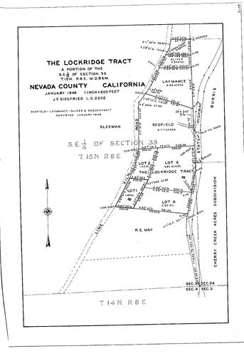 Click to see The Lockridge Tract, 1948 of Allan Beeson Survey Maps Book EL