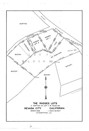 Click to see The Rhodes Lots, 1948 of Allan Beeson Survey Maps Book EL