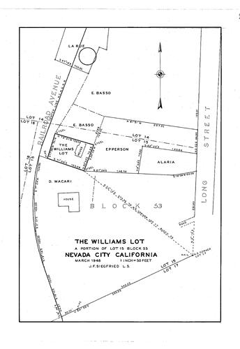 Click to see Williams Lot, 1948 of Allan Beeson Survey Maps Book EL