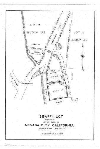 Click to see Sbaffi Lot, 1945 of Allan Beeson Survey Maps Book EL