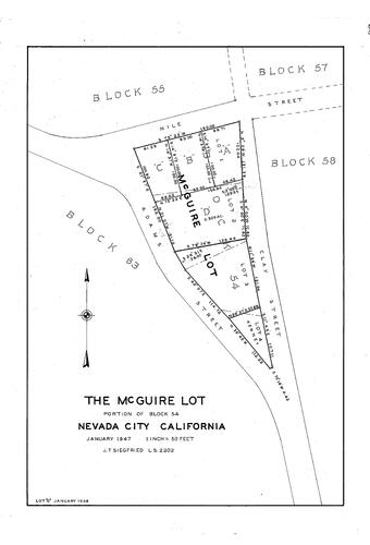 Click to see The McGuire Lot, 1947 of Allan Beeson Survey Maps Book EL