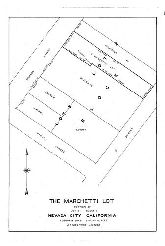 Click to see The Marchetti Lot. 1946 of Allan Beeson Survey Maps Book EL