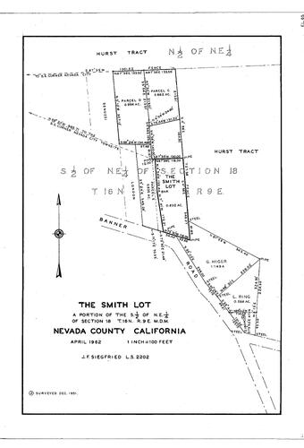 Click to see The Smith Lot, 1962 of Allan Beeson Survey Maps Book EL