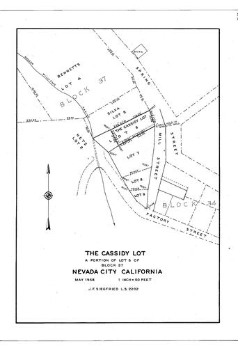 Click to see The Cassidy Lot, 1948 of Allan Beeson Survey Maps Book EL