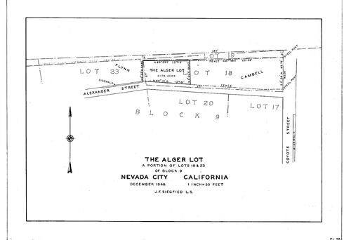 Click to see The Alger Lot, 1948 of Allan Beeson Survey Maps Book EL