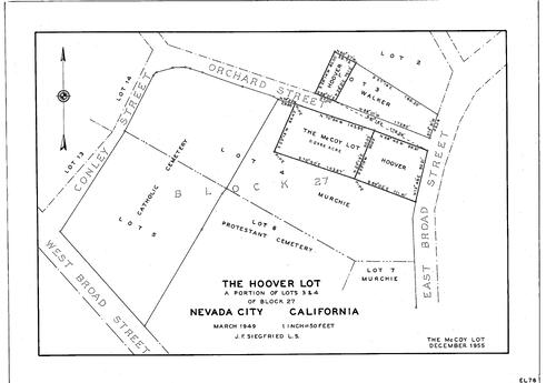 Click to see The Hoover Lot, 1949 of Allan Beeson Survey Maps Book EL