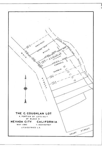Click to see The C. Coughlan Lot, 1950 of Allan Beeson Survey Maps Book EL