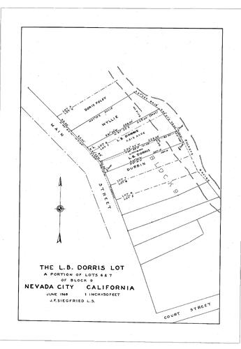 Click to see The L. B. Dorris Lot, 1968 of Allan Beeson Survey Maps Book EL