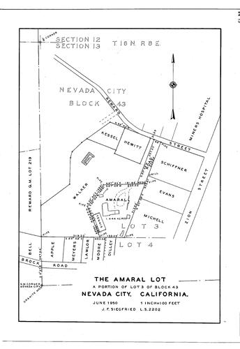 Click to see The Amaral Lot, 1950 of Allan Beeson Survey Maps Book EL