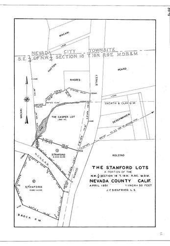 Click to see The Stanford Lot, 1951 of Allan Beeson Survey Maps Book EL