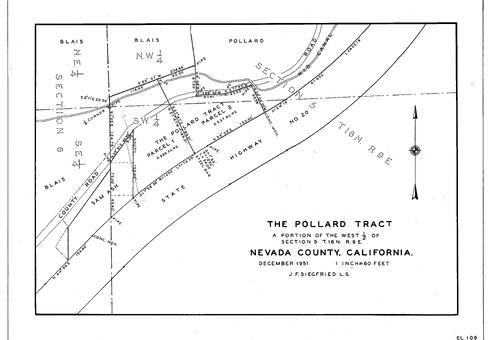 Click to see The Pollard Tract, 1951 of Allan Beeson Survey Maps Book EL