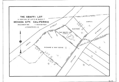 Click to see The Sbaffi Lot, 1951 of Allan Beeson Survey Maps Book EL
