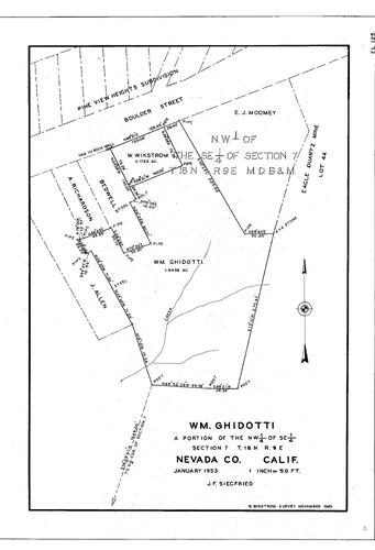 Click to see Wm. Ghidotti, 1953 of Allan Beeson Survey Maps Book EL