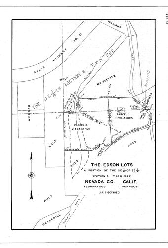 Click to see The Edson Lots, 1953 of Allan Beeson Survey Maps Book EL