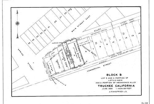 Click to see Truckee Block B, 1954 of Allan Beeson Survey Maps Book EL