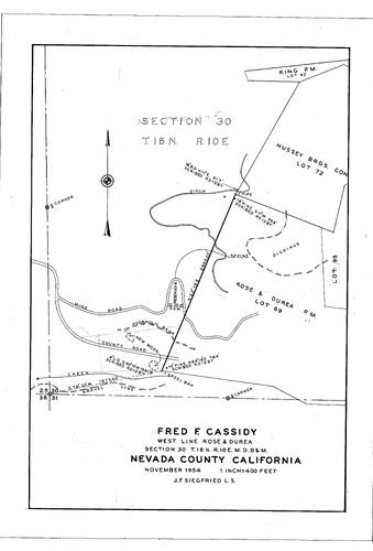 Click to see Fred F. Cassidy, 1954 of Allan Beeson Survey Maps Book EL