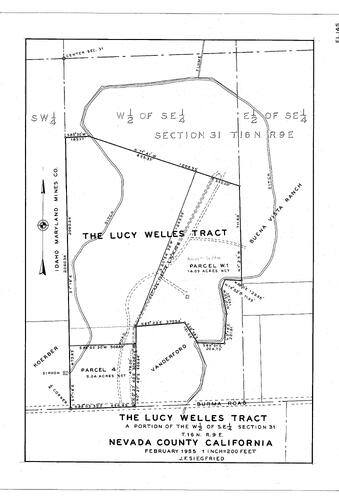 Click to see The Lucy Willes Tract, 1955 of Allan Beeson Survey Maps Book EL
