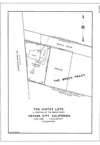 Click to see The Hintze Lots, 1958 of Allan Beeson Survey Maps Book EL