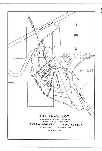 Click to see The Shaw Lot, 1955 of Allan Beeson Survey Maps Book EL