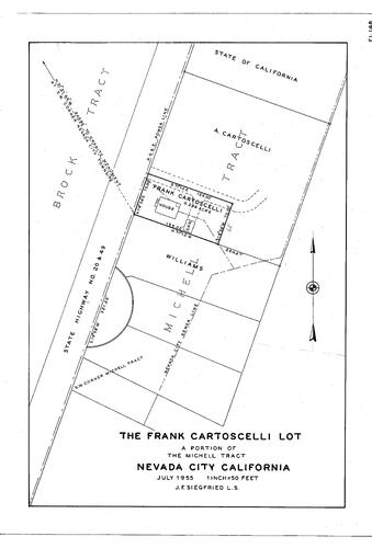 Click to see The Frank Cartoscelli Lot, 1955 of Allan Beeson Survey Maps Book EL