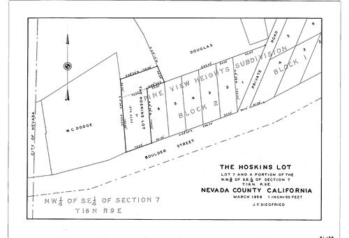 Click to see The Hoskins Lot, 1956 of Allan Beeson Survey Maps Book EL