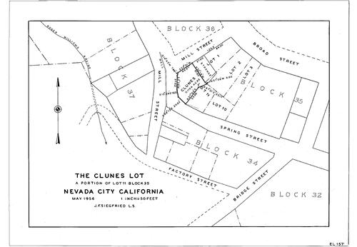 Click to see The Clunes Lot, 1956 of Allan Beeson Survey Maps Book EL