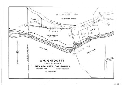 Click to see Lot 3, block 41, Nevada City, 1957 of Allan Beeson Survey Maps Book EL