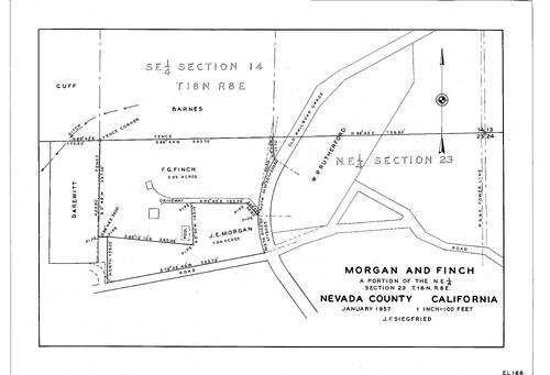Click to see Morgan & Finch, 1957 of Allan Beeson Survey Maps Book EL