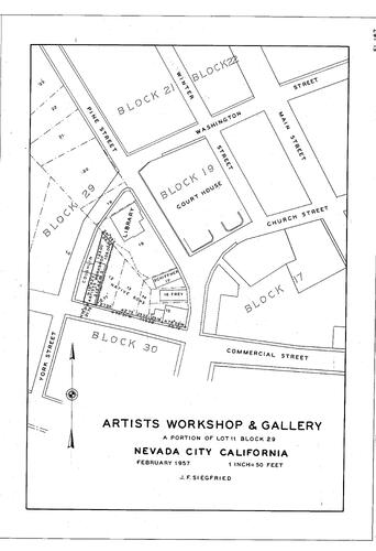 Click to see Artists Workshop & Gallery, 1957 of Allan Beeson Survey Maps Book EL