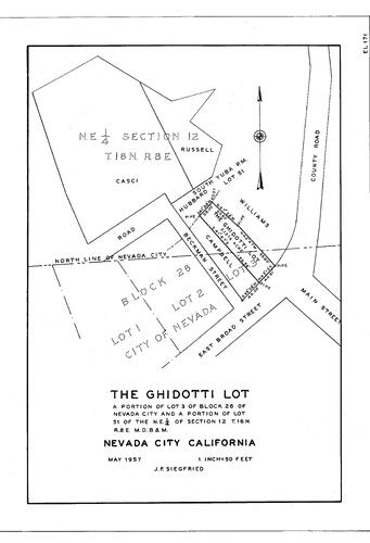 Click to see The Ghidotti Lot, 1957 of Allan Beeson Survey Maps Book EL