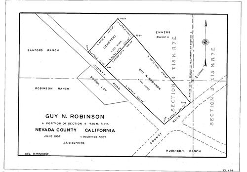 Click to see Guy N. Robinson, 1957 of Allan Beeson Survey Maps Book EL