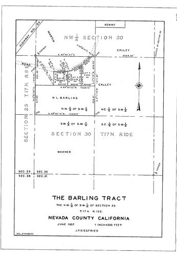Click to see The Barling Tract, 1957 of Allan Beeson Survey Maps Book EL