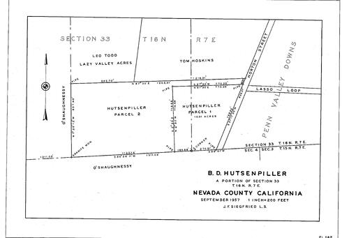Click to see B. D. Hutsenpiller, 1957 of Allan Beeson Survey Maps Book EL