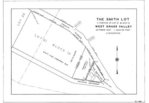Click to see Smith Lot, 1957 of Allan Beeson Survey Maps Book EL