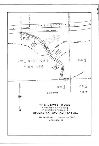 Click to see The Lewis Road, 1957 of Allan Beeson Survey Maps Book EL