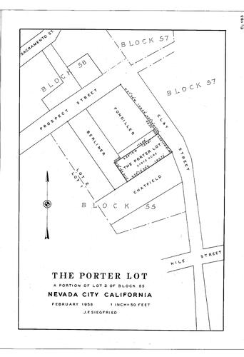 Click to see The Porter Lot, 1958 of Allan Beeson Survey Maps Book EL