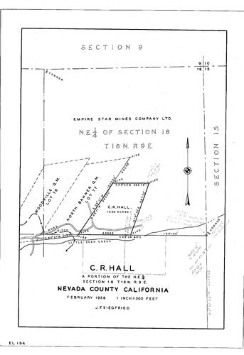 Click to see C. R. Hall, 1958 of Allan Beeson Survey Maps Book EL