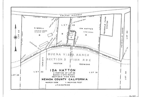 Click to see Ida Hatton, 1958 of Allan Beeson Survey Maps Book EL