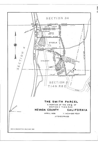 Click to see The Smith Parcel, 1958 of Allan Beeson Survey Maps Book EL