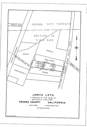 Click to see Jarvis Lots, 1958 of Allan Beeson Survey Maps Book EL
