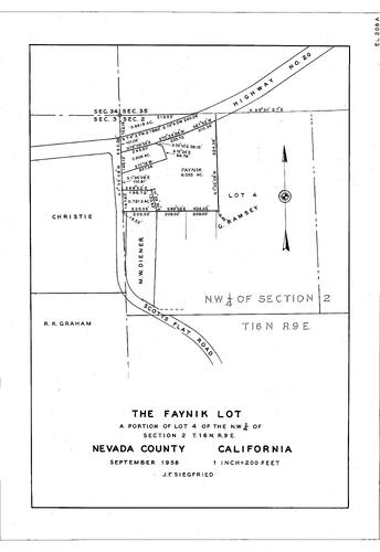 Click to see The Faynik Lot, 1958 of Allan Beeson Survey Maps Book EL