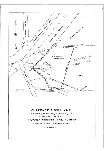 Click to see Clarence B. Williams, 1958 of Allan Beeson Survey Maps Book EL