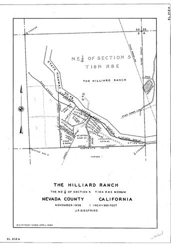 Click to see The Hilliard Ranch, 1958 of Allan Beeson Survey Maps Book EL