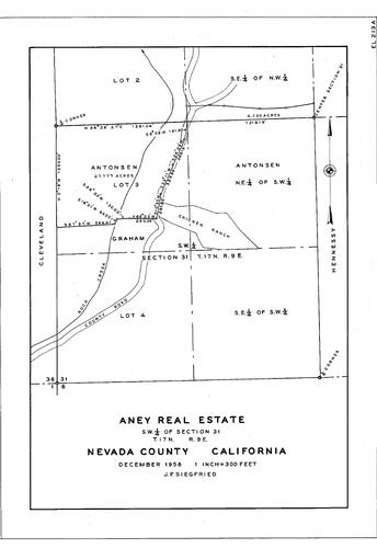 Click to see Aney Real Estate, 1959 of Allan Beeson Survey Maps Book EL